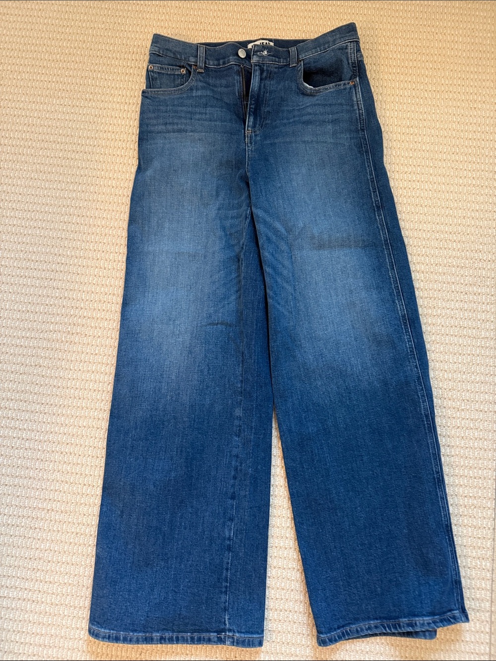 High-Rise Wide Leg Jeans in Dark Blue